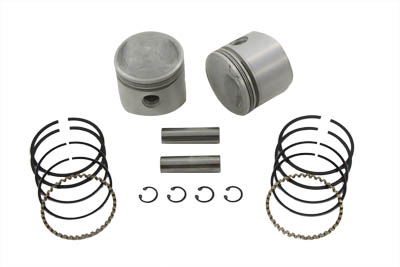74" Overhead Valve Piston Set .060 Oversize for 1941-1977 Big Twin