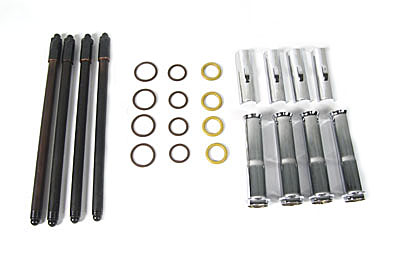 V-Twin Pushrod Cover Kit Chrome for 1999-UP TC-88