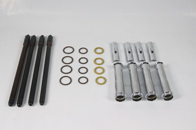 V-Twin Pushrod Cover Kit Chrome for 1999-UP TC-88