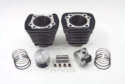 Replica 1200cc Cylinder & Piston Kit Black for Harley XL 1988-03 EVO