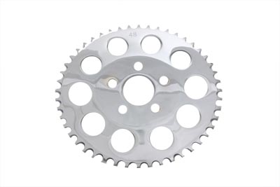 Chrome Rear 48 Tooth 6mm Offset Sprocket for XL 1982-92 Harley