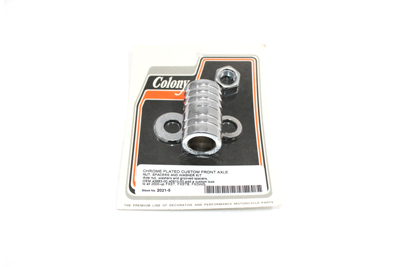 Front Axle Spacer Kit Groove Style Chrome FXDWG & FXST 2000-06