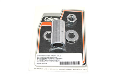 Front Axle Spacer Kit Smooth Style Chrome 2000-06 FXST & FXDWG