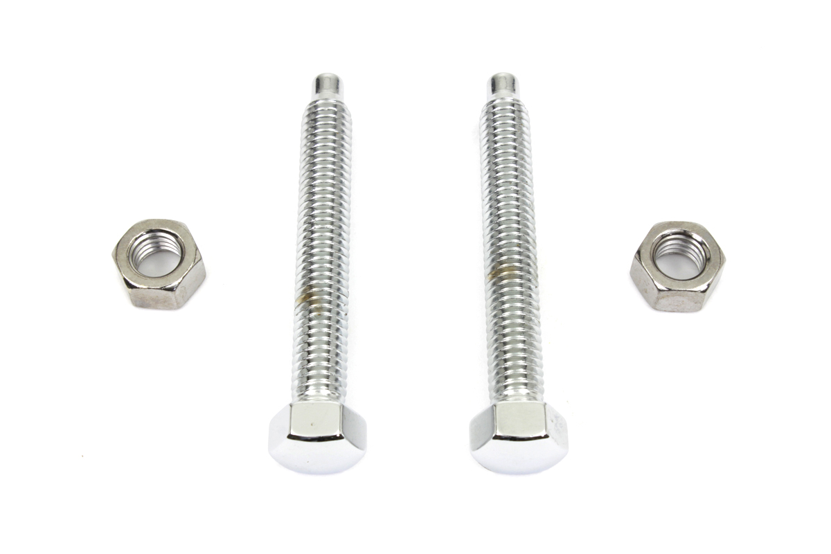 Chrome Rear Axle Adjuster Screw for 2000-07 Harley Softails