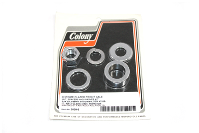Harley FXD & XL 2000-07 Front Axle Spacer Kit Smooth Style Chrome
