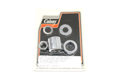 Front Axle Spacer Kit Smooth Style Chrome for FLSTF 2000-2006