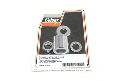 Front Axle Spacer Kit Smooth Style Chrome for FLSTC 2000-06