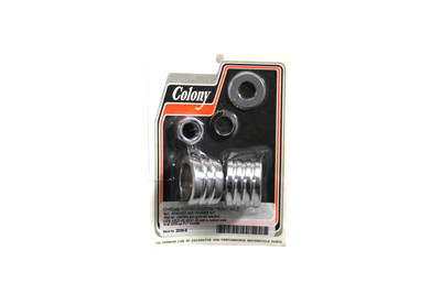 Harley FLT 2000-07 Front Axle Spacer Kit Groove Style Chrome