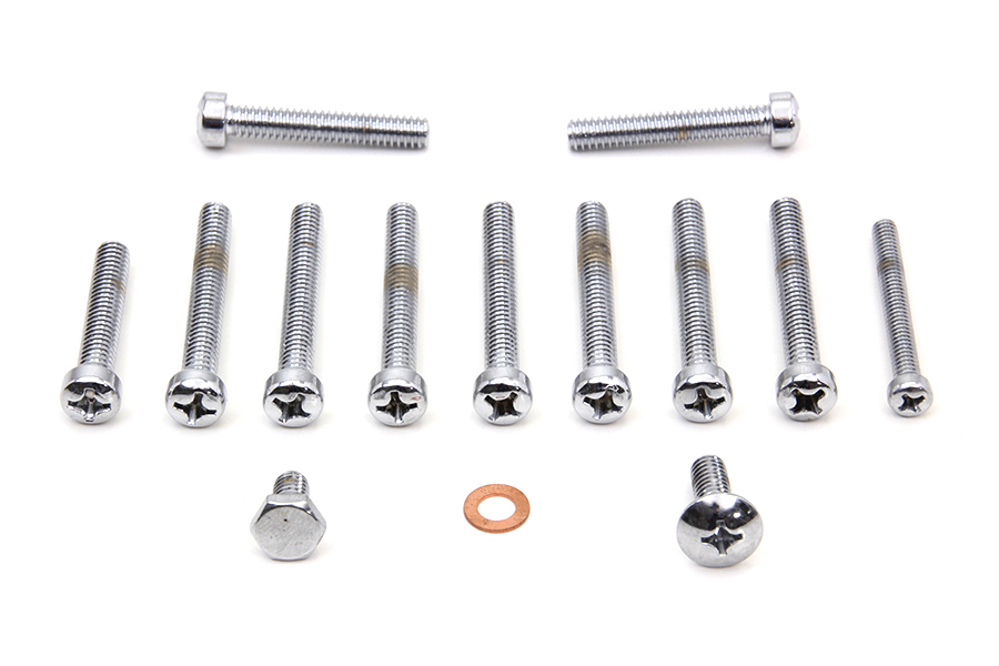 Primary Cover Screw Kit Chrome for XLH & XLCH 1971-1976
