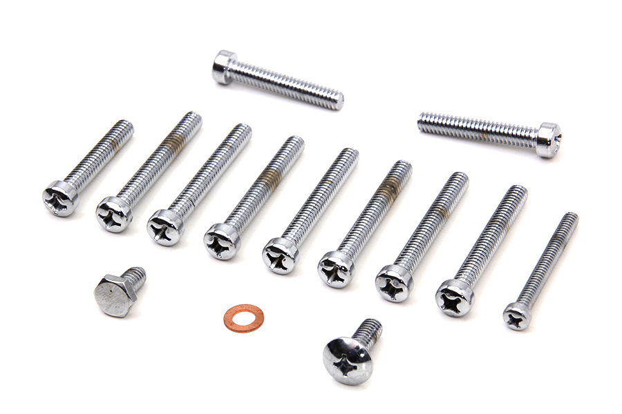 Primary Cover Screw Kit Chrome for XLH & XLCH 1971-1976