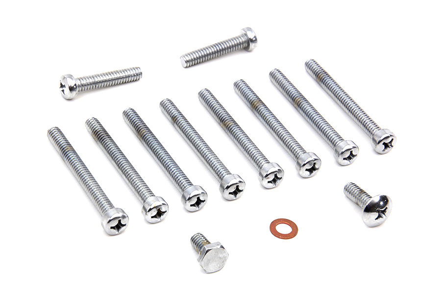Primary Cover Screw Kit Chrome for XLH & XLCH 1977-1984
