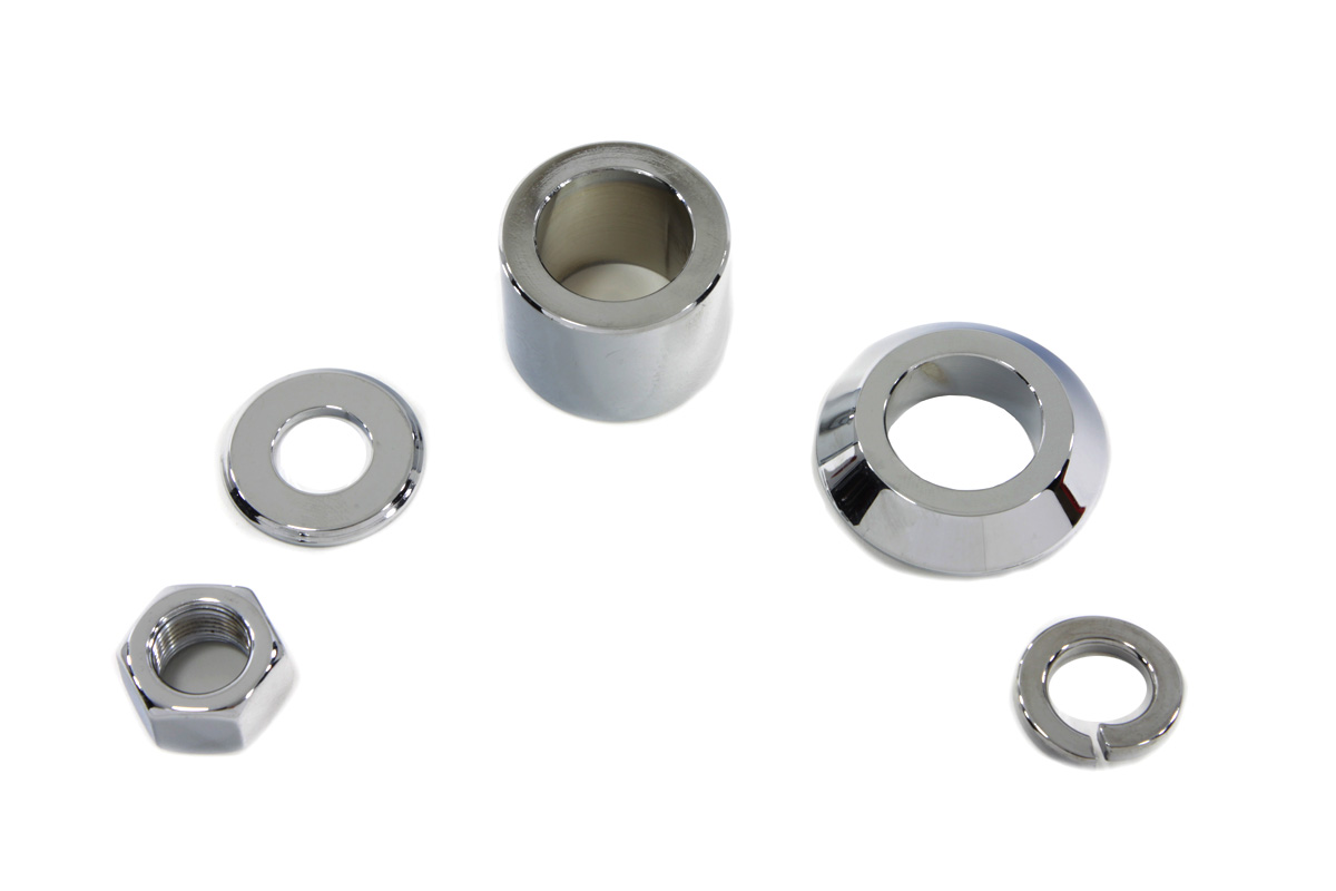 FLSTC 2007-UP & FLSTN 2007-UP Front Axle Spacer Kit Smooth Chrome