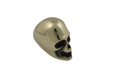 Shifter Knob Brass Skull 1/4\" - 20 thread for Harley Jockey Shifter