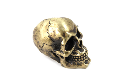 Skull Shifter Knob with Brass Finish