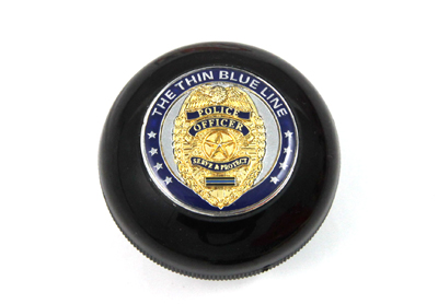 Police Badge Shifter Knob with Thin Blue Line Quote