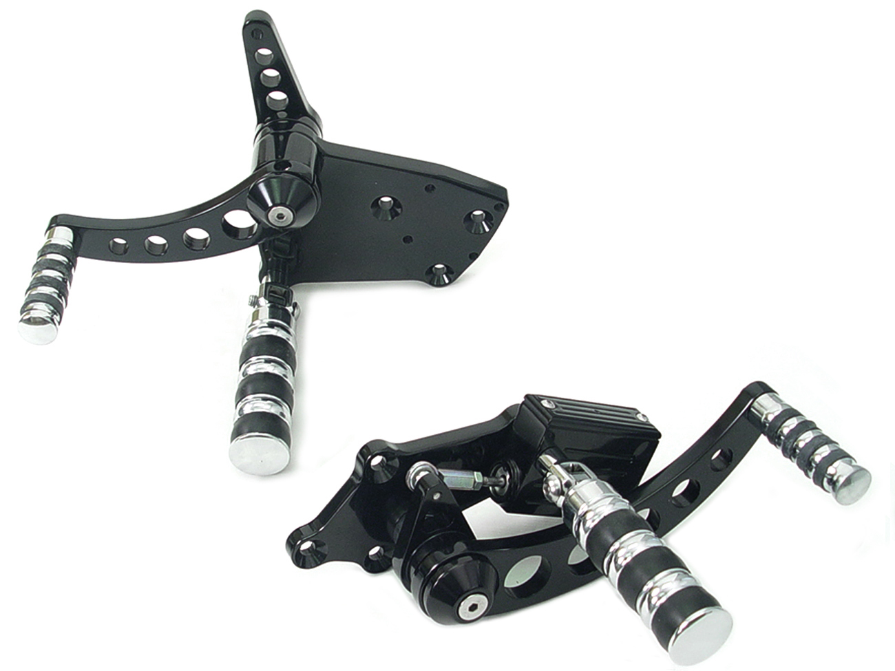 Black FXST 2000-UP Extended Forward Control Kit