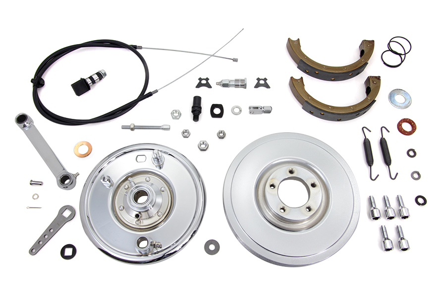 FL, EL & UL 1936-1948 Chrome Brake Backing Plate Kit