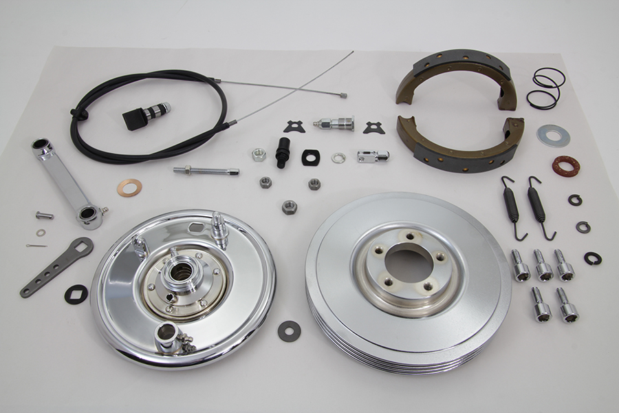 FL, EL & UL 1936-1948 Chrome Brake Backing Plate Kit