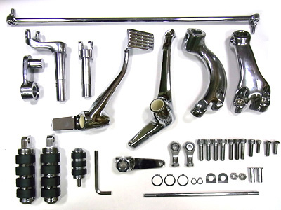 Chrome 2 inch Extended Forward Control Kit for 2006-UP XL