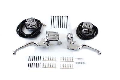 Chrome 11/16" Handlebar Control Kit for Harley FX XL 1996-2005