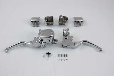 Chrome Single Disc Handlebar Control Kit Harley XL 2004-2006