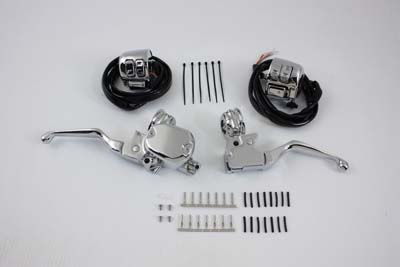 Chrome 1/2" Handlebar Control Kit for 2004-2006 Harley XL