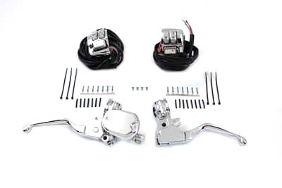 Chrome Handlebar Control Kit for 2007-UP XL 1/2" bore