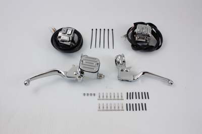 Chrome Handlebar Control Kit for 2007-up Softail & Dyna