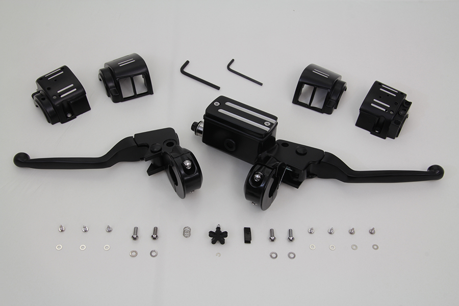 Handlebar Control Kit Black with 5/8" Master Cylinder, 1984-1995 Model