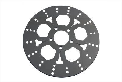 5-Spoke Polished Stainless Steel Front Disc Brake Rotor for 2000-UP