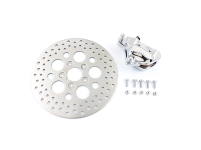 Chrome 11.5 inch Front Caliper & Rotor Kit for 1984-1999 Big Twin