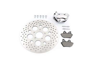 Chrome Front 4 Piston Caliper and 11-1/2 Disc Kit for XL 2004-UP