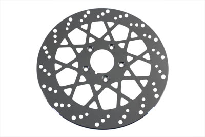 Polished 11-1/2" Stainless X-Spoke Front Disc Brake Rotor for 1984-99