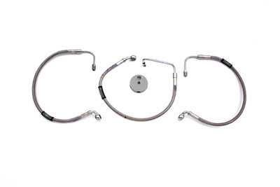 Russell Stainless Steel Rear Brake Hoses Set 16" & 17-3/4" XLH
