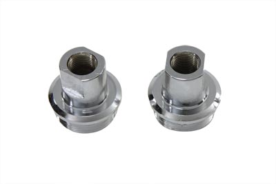 Chrome Inner Fork Tube Plug Set for FL 1949-1976 Harley Big Twin