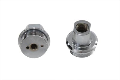 Chrome Inner Fork Tube Plug Set for FL 1949-1976 Harley Big Twin