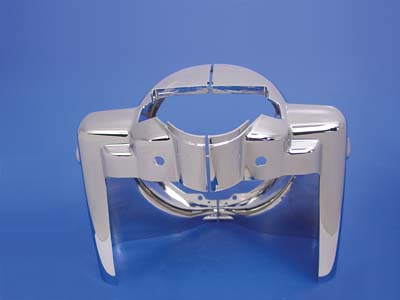 Chrome Headlamp Cowl Housing Set for Harley FLHR