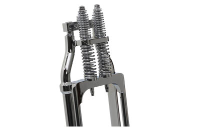 36-5/8" Chrome Spring Fork Kit Tapered Leg Style for Springers