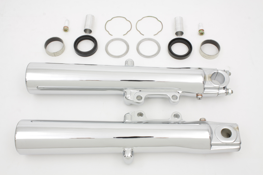 Chrome 41mm Fork Slider Set for 2000-UP FLH Harley Big Twin