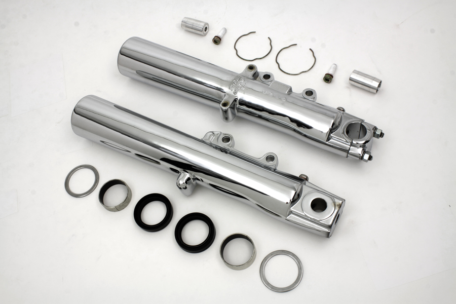 Chrome 41mm Fork Slider Set for 2000-UP FLH Harley Big Twin