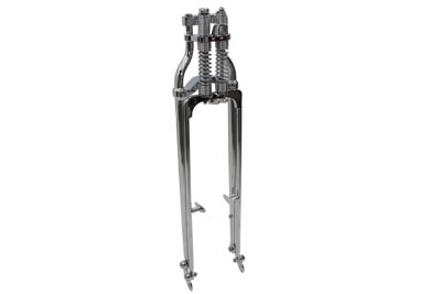 Chrome Paughco Spring Fork Assembly with shocks for 1936-up Harley Big