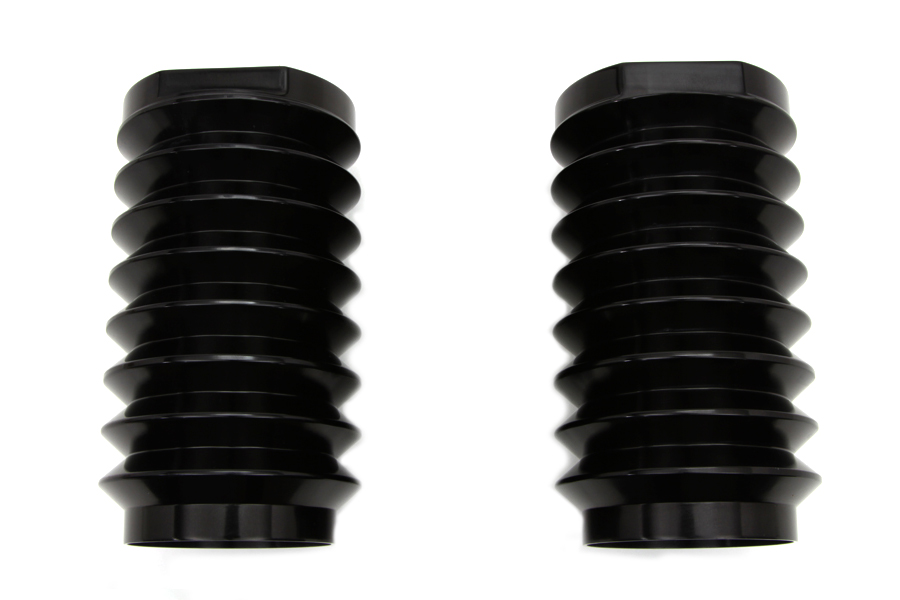 Fork Slider Cover Set Bellowed Black for 1949-UP Big Twins