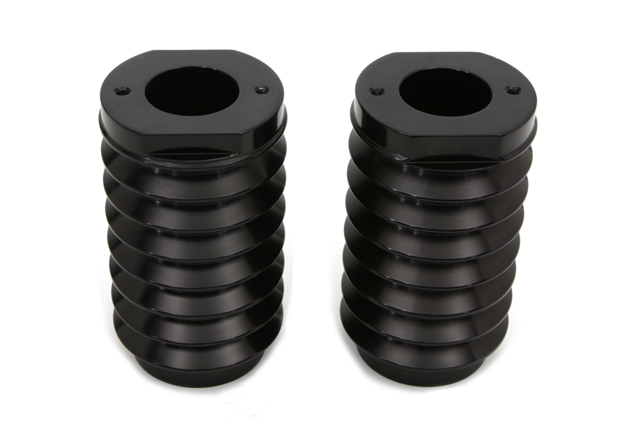 Fork Slider Cover Set Bellowed Black for 1949-UP Big Twins