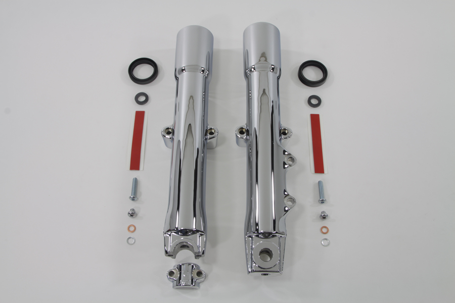OE 41mm Chrome Fork Slider Set for FLST 2007-UP Harley Softails