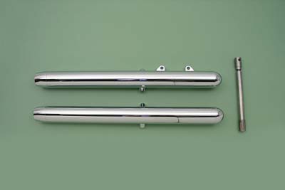 Chrome 41mm Fork Slider Set 6 in. Over Stock for Harley Big Twins