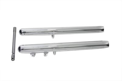 Chrome 41mm Fork Slider Set 8 in. Over Stock for Harley Big Twins
