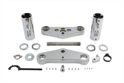 Triple Tree Set Chrome for Harley w/ Phatt Style Fork Legs