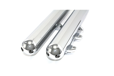 Billet Mega Fork Slider Set Chrome 2 Over for Harley Big Twins