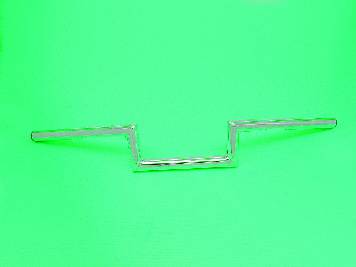 Chrome Indented Z-Bar Handlebar for 1982-UP Harley Big Twin & XL