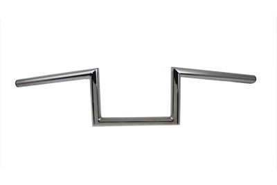 Chrome 1" Z-Bar Handlebar without Indents 6" Rise Harley